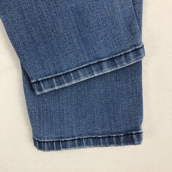 KanCan Women's Size 9/28 Mid Rise Distressed Blue Stretch Denim Skinny Jeans - Picture 3 of 13